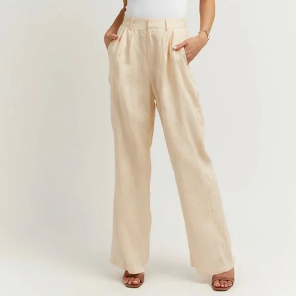 NORAH BUTTER LINEN PANT - Picture 2 of 5